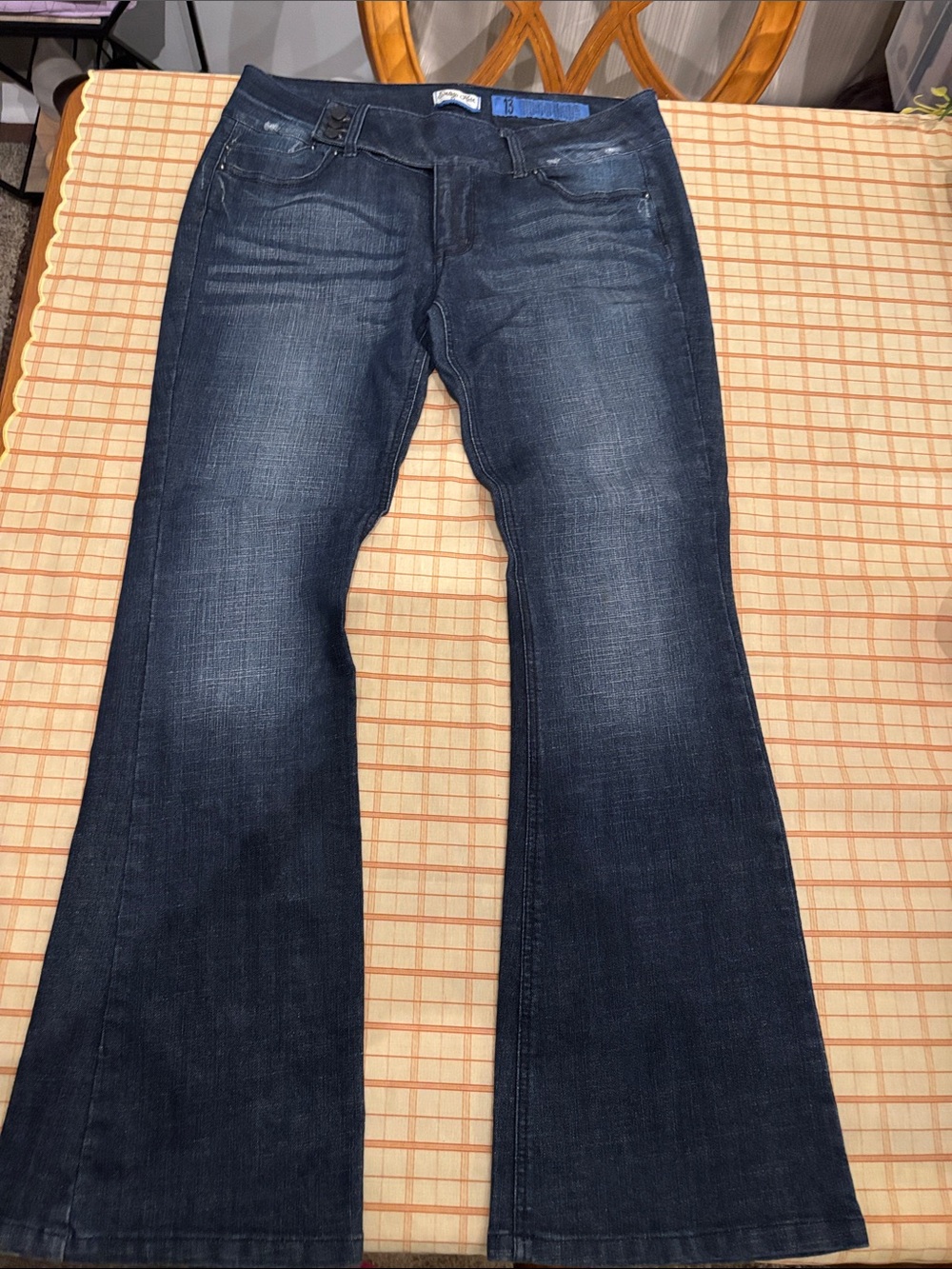 Indigo Rein Dark Indigo Slim Flare Jeans